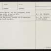 Westray, Pierowall, Lady Kirk, HY44NW 2, Ordnance Survey index card, page number 2, Recto
