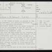 Westray, Pierowall Quarry, HY44NW 32, Ordnance Survey index card, page number 1, Recto