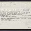 Eday, War Ness, HY52NE 2, Ordnance Survey index card, Recto