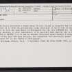 Eday, War Ness, HY52NE 2, Ordnance Survey index card, Recto
