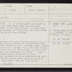 Sanday, Pool, HY63NW 17, Ordnance Survey index card, page number 1, Recto