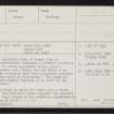 Stronsay, Greenhill, North End, HY63SW 1, Ordnance Survey index card, page number 1, Recto