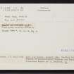 Fair Isle, HZ16NE 13, Ordnance Survey index card, Recto