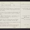 Lewis, Valtos School, 'An Caisteal', NB03NE 9, Ordnance Survey index card, page number 1, Recto