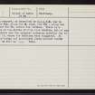 Lewis, Rudha Shilldinish, NB43SE 1, Ordnance Survey index card, page number 2, Recto