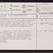 Allt Na Clais Leobairnich, NC27SE 2, Ordnance Survey index card, page number 1, Recto