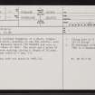 Dunrobin, NC80SE 37, Ordnance Survey index card, page number 1, Recto
