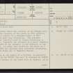 Backies, NC80SW 1, Ordnance Survey index card, page number 1, Recto