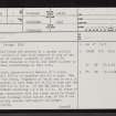 Achunabust, NC96SE 7, Ordnance Survey index card, page number 1, Recto