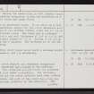 Ousdale Burn, ND01NE 1, Ordnance Survey index card, page number 2, Verso
