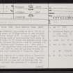Shurrey, Sithean Dubh, ND05NW 6, Ordnance Survey index card, page number 1, Recto
