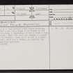 Broubster, ND06SW 30, Ordnance Survey index card, page number 1, Recto