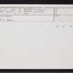 Latheron, Mill Dam, ND13SE 66, Ordnance Survey index card, Recto