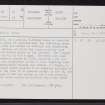 Tormsdale, ND14NW 16, Ordnance Survey index card, page number 1, Recto