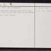 Achies East, ND15NW 13, Ordnance Survey index card, page number 2, Verso