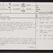 Geise, ND16SW 9, Ordnance Survey index card, page number 1, Recto