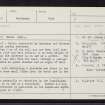 Brounaban, ND34SW 33, Ordnance Survey index card, Recto