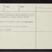 Brough Geo, Muckle Skerry, ND47NE 4, Ordnance Survey index card, page number 2, Verso