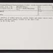 South Ronaldsay, Windwick, ND48NE 20, Ordnance Survey index card, Recto