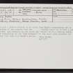 Barra, Borve, NF60SE 14, Ordnance Survey index card, Recto