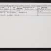 Benbecula, Strome Shunnamal, NF85NW 5, Ordnance Survey index card, Recto