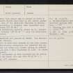 Harris, Toe Head, Rudh'An Teampuill, NF99SE 6, Ordnance Survey index card, page number 2, Verso