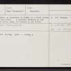 Skye, Dun Garsin, NG33NE 1, Ordnance Survey index card, page number 2, Verso