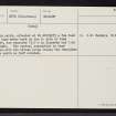 Skye, Tote House, NG44NW 4, Ordnance Survey index card, page number 3, Recto