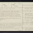 Bernera Barracks, NG81NW 5, Ordnance Survey index card, page number 1, Recto