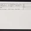 Totaig, NG82NE 11, Ordnance Survey index card, Recto