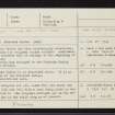 Erchless Castle, NH44SW 2, Ordnance Survey index card, Recto