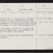 Torvaine, NH64SE 8, Ordnance Survey index card, page number 1, Recto