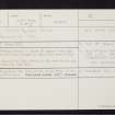 Hilton Stone, NH66NE 11, Ordnance Survey index card, Recto