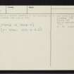 Newton Of Petty, NH74NW 14, Ordnance Survey index card, page number 3, Recto