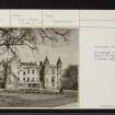 Balnagown Castle, NH77NE 1, Ordnance Survey index card, Recto