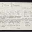 King's Causeway, NH77NE 2, Ordnance Survey index card, page number 1, Recto