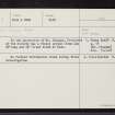 Tain, NH78SE 9, Ordnance Survey index card, Recto