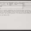 Balintore, NH87NE 14, Ordnance Survey index card, Recto