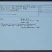 Nigg, NH87SW 1, Ordnance Survey index card, Recto
