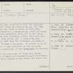 Embo, NH89SW 9, Ordnance Survey index card, page number 1, Recto