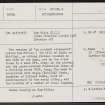 Tom Pitlac, NH91NW 4, Ordnance Survey index card, Recto
