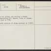 Lynchurn, NH92SE 1, Ordnance Survey index card, page number 2, Verso