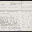 Lochindorb Castle, NH93NE 1, Ordnance Survey index card, page number 1, Recto