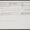 Lethen House, NH95SW 18, Ordnance Survey index card, Recto