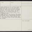 Carn Biorach, NJ03NW 1, Ordnance Survey index card, page number 2, Verso