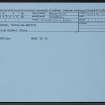 Grantown, Cnoc-An-Fruich, NJ03SW 3, Ordnance Survey index card, Recto