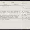 Logie, NJ05SW 1, Ordnance Survey index card, Recto