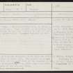 Kinloss Abbey And Burial Ground, NJ06SE 2, Ordnance Survey index card, page number 1, Recto