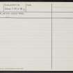 Culbin Sands, NJ06SW 17, Ordnance Survey index card, page number 2, Verso