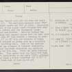 Burghead, NJ16NW 1, Ordnance Survey index card, page number 2, Verso
